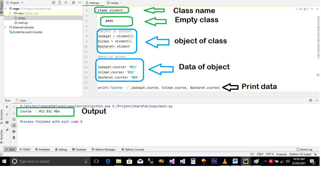Python Class And Object With Example | GSS TECHNOLOGY
